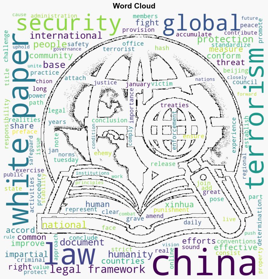 China issues white paper on legal framework measures for counterterrorism - Globalsecurity.org - Image 1