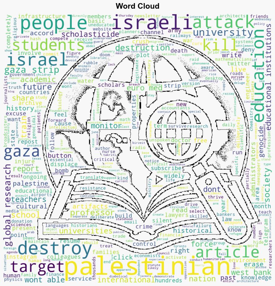 Destroy a Nation Israel Is Deliberately Bombing Palestines Educational Institutions - Globalresearch.ca - Image 1