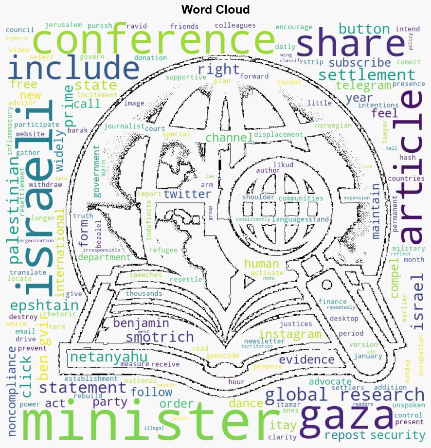 Israeli Ministers Attend Return to Gaza Conference Speak in Support of Resettlement - Globalresearch.ca - Image 1