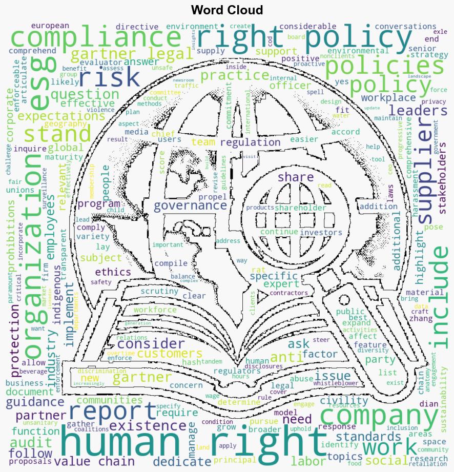 Page TitleGartner Says Chief Compliance and Ethics Officers Should Address Seven Questions When Considering a Human Rights Policy - Gartner.com - Image 1