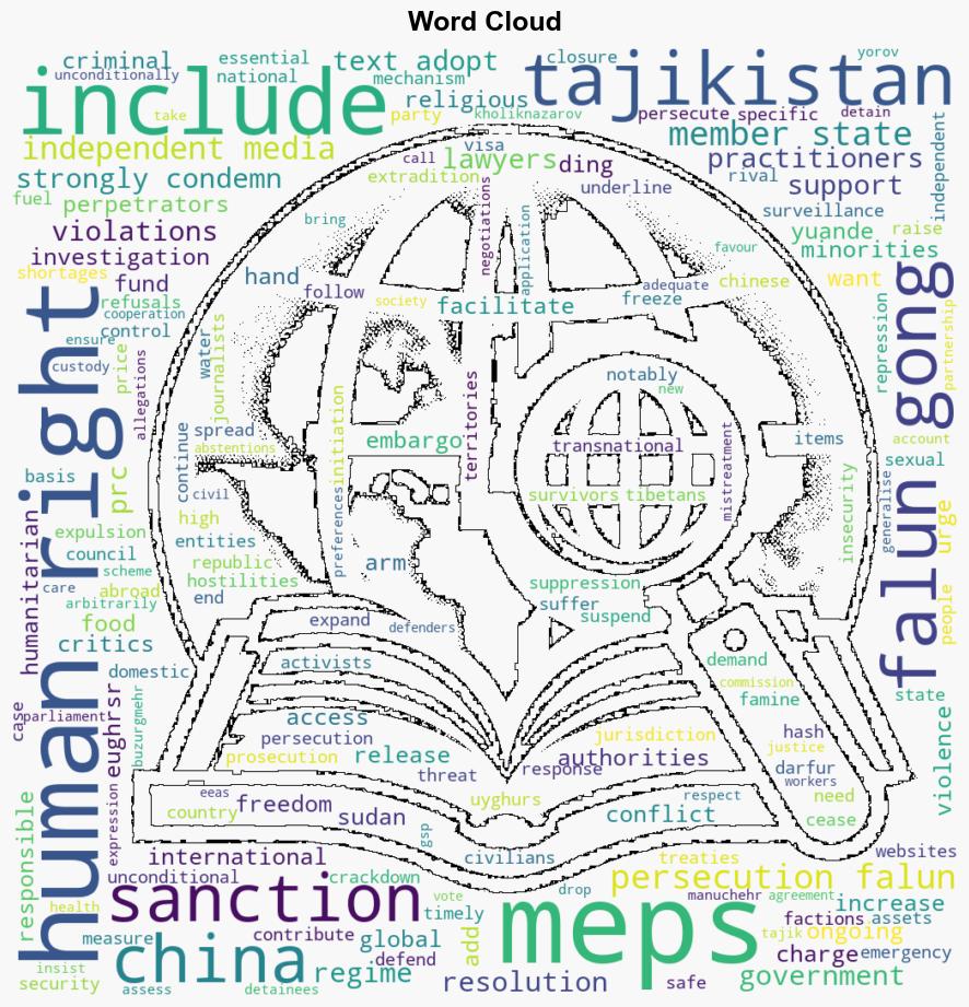 Press release Human rights breaches in China Sudan and Tajikistan - Europa.eu - Image 1