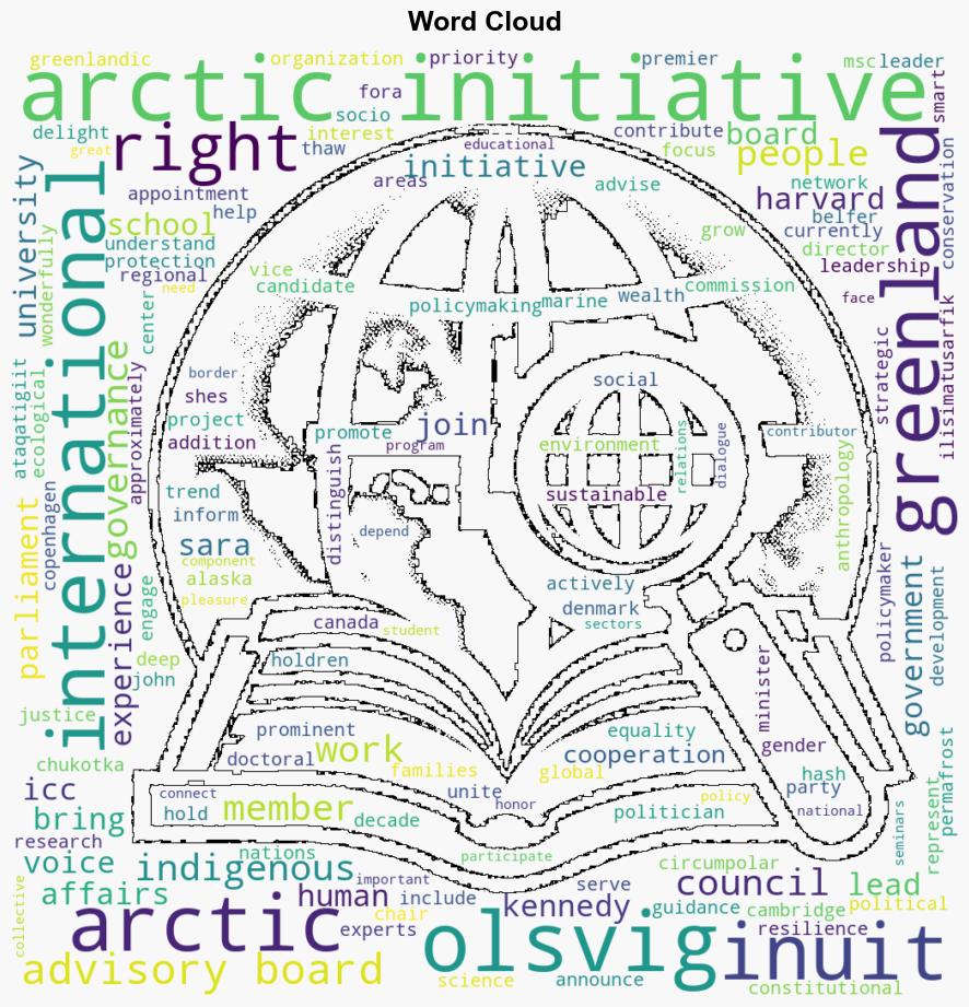 Sara Olsvig Joins Arctic Initiatives International Advisory Board - Belfercenter.org - Image 1