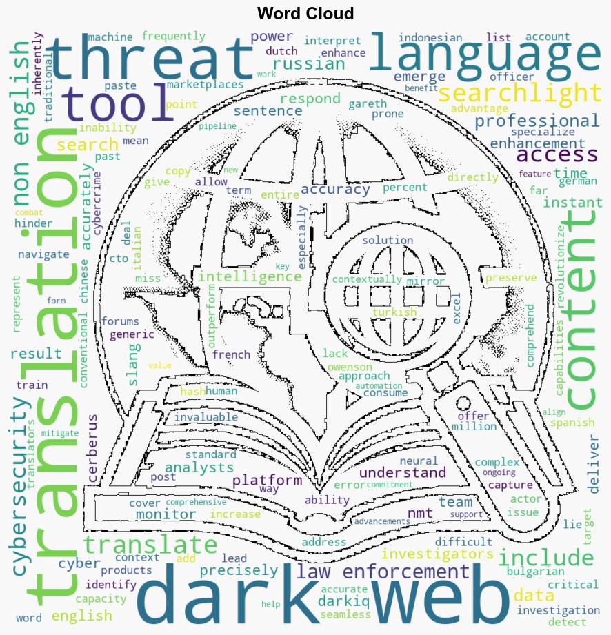 Searchlight Cyber adds AIpowered language translation to simplify dark web investigations - Help Net Security - Image 1