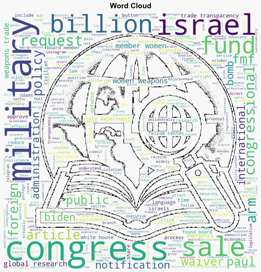 White House Requests Unprecedented Loophole That Would Obscure Arms Sales to Israel - Globalresearch.ca - Image 1