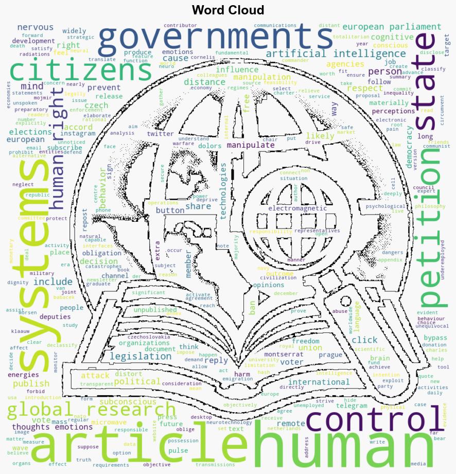 AI Systems Which Manipulate The Human Nervous System Thoughts Emotions Perceptions and Derogate Fundamental Human Rights Should be Banned Outright Open Letter to the European Parliament - Globalresearch.ca - Image 1