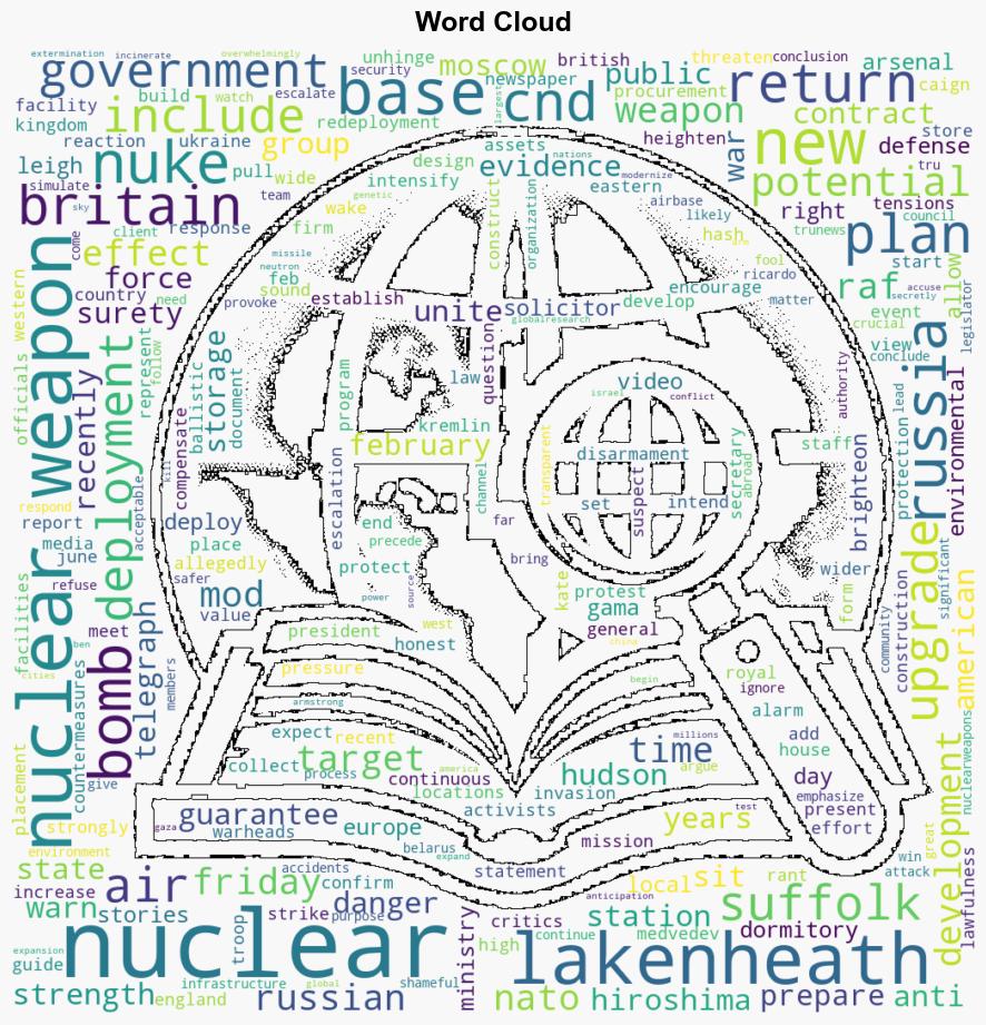 Antinuclear weapons group Return of US nuclear weapons to the UK would make Britain a guaranteed target - Naturalnews.com - Image 1