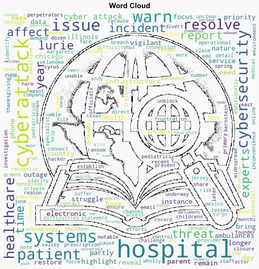 Chicago Childrens Hospital Systems Shut Down For a Week Following Cyberattack - Techreport.com - Image 1