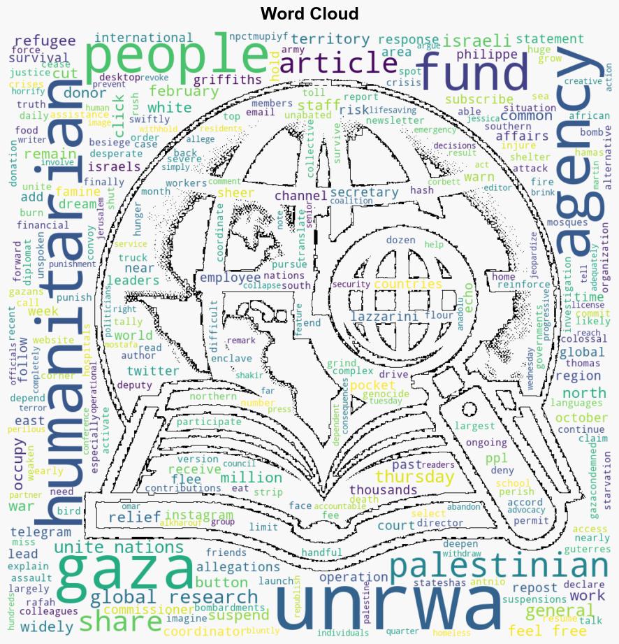 Famine In Global Appeal UNRWA Says Gazans Likely Wont Survive If Agency Abandoned - Globalresearch.ca - Image 1