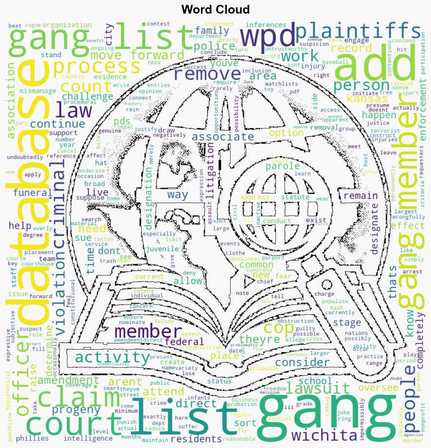 Federal Court Says Wichita PDs Gang List Is Possibly Unconstitutional - Techdirt - Image 1