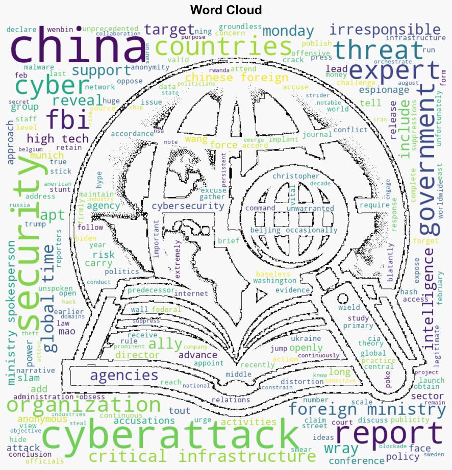 Foreign ministry slams FBI directors accusations against China over cyberattacks as baseless irresponsible - Globalsecurity.org - Image 1