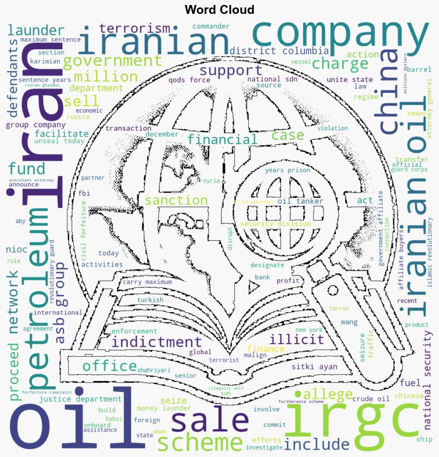 Justice Department Announces Terrorism and SanctionsEvasion Charges and Seizures Linked to Illicit BillionDollar Global Oil Trafficking Network That Finances Irans Islamic Revolutionary Guard Corps and Its Malign Activities - Globalsecurity.org - Image 1