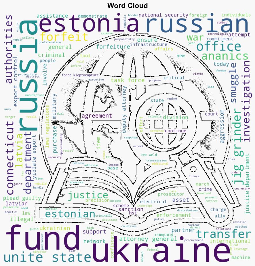 Justice Department Transfers Approximately 500000 in Forfeited Russian Funds to Estonia for Benefit of Ukraine - Globalsecurity.org - Image 1