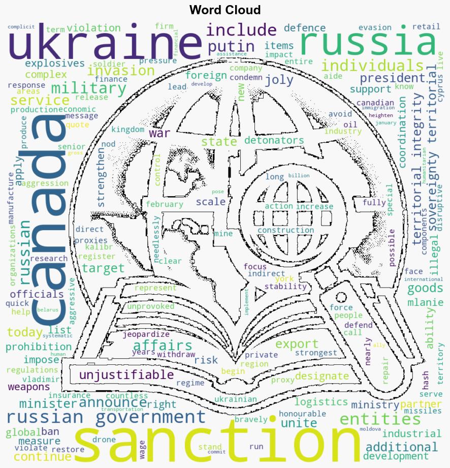 Minister Joly announces additional sanctions in response to Russias fullscale invasion of Ukraine - Globalsecurity.org - Image 1