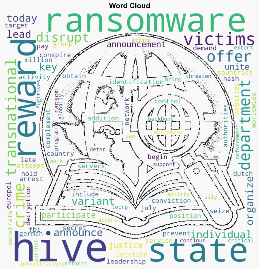 Reward Offers for Information to Bring Hive Ransomware Variant CoConspirators To Justice - Databreaches.net - Image 1