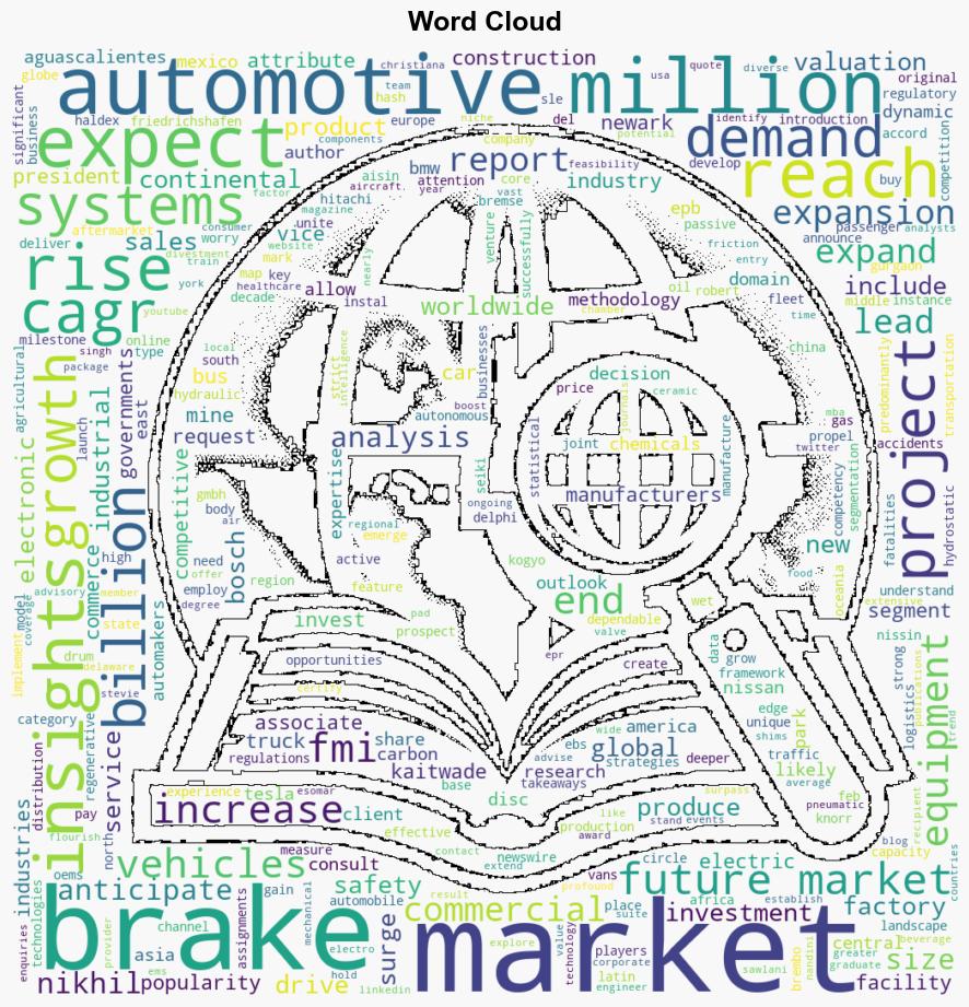 Rising Sales of Electric Vehicles and Growing Emphasis on Safety to Surge Brake System Market at 54 CAGR by 2034 Future Market Insights Inc - GlobeNewswire - Image 1