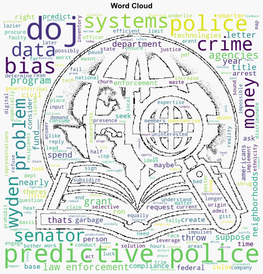 Senators Ask The DOJ To End Federal Funding For Predictive Policing Programs - Techdirt - Image 1