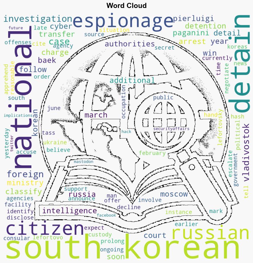 Firstever South Korean national detained for espionage in Russia - Securityaffairs.com - Image 1