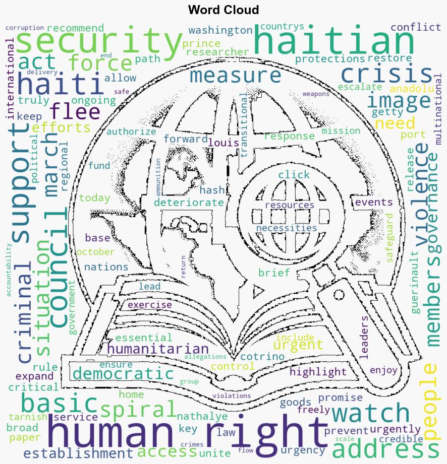 Haiti Six Urgent Steps to Overcome Crisis - Human Rights Watch - Image 1