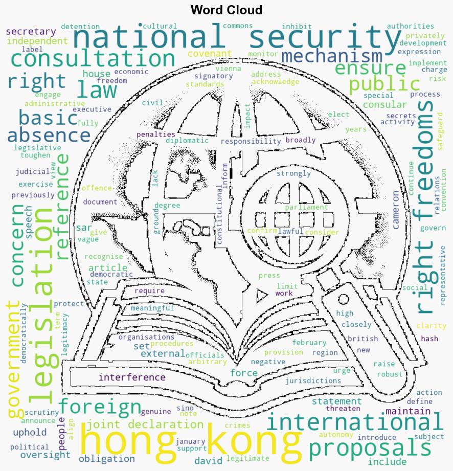 Hong Kong national security proposals UK statement - Globalsecurity.org - Image 1