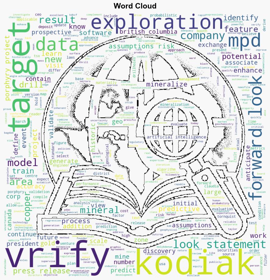 Kodiak Uses VRIFYs Artificial Intelligence Software to Optimise Exploration and Drill Targeting - Marketscreener.com - Image 1