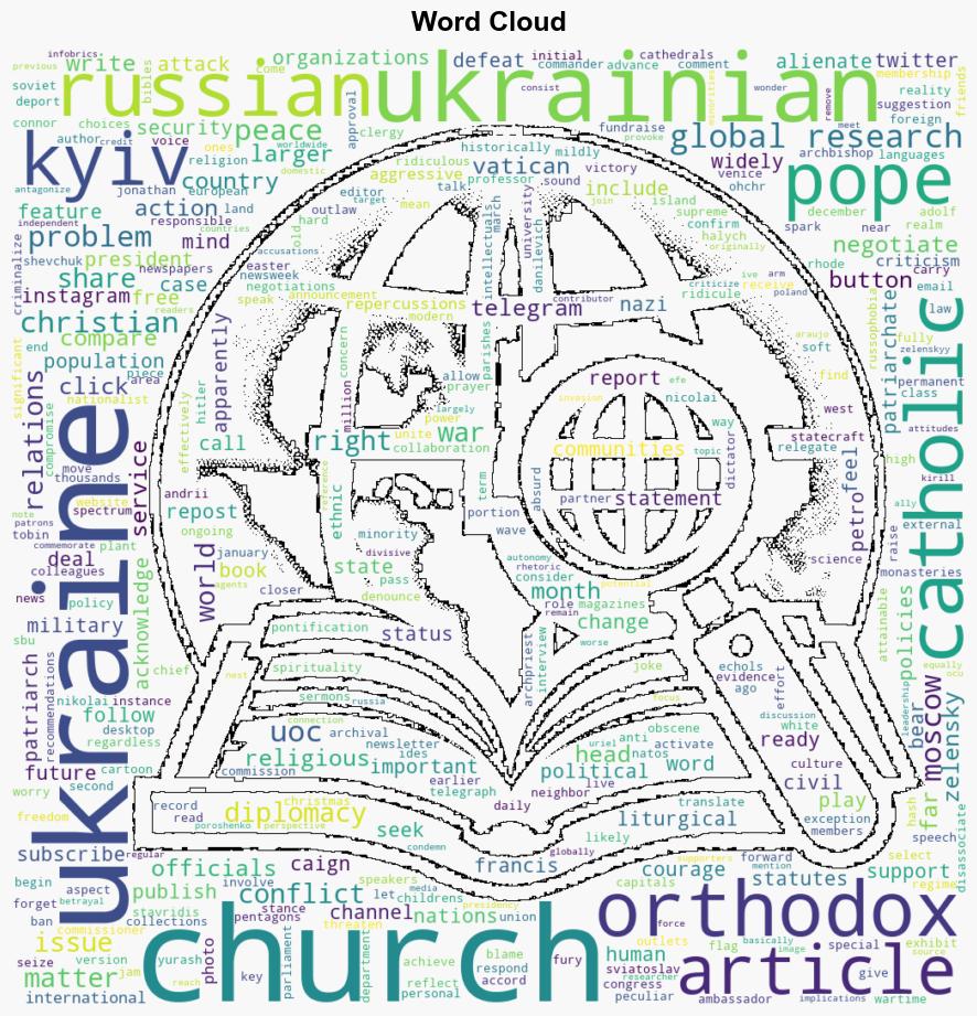 Kyiv Antagonizing Catholic Church After Popes Calls for Peace Negotiations - Globalresearch.ca - Image 1