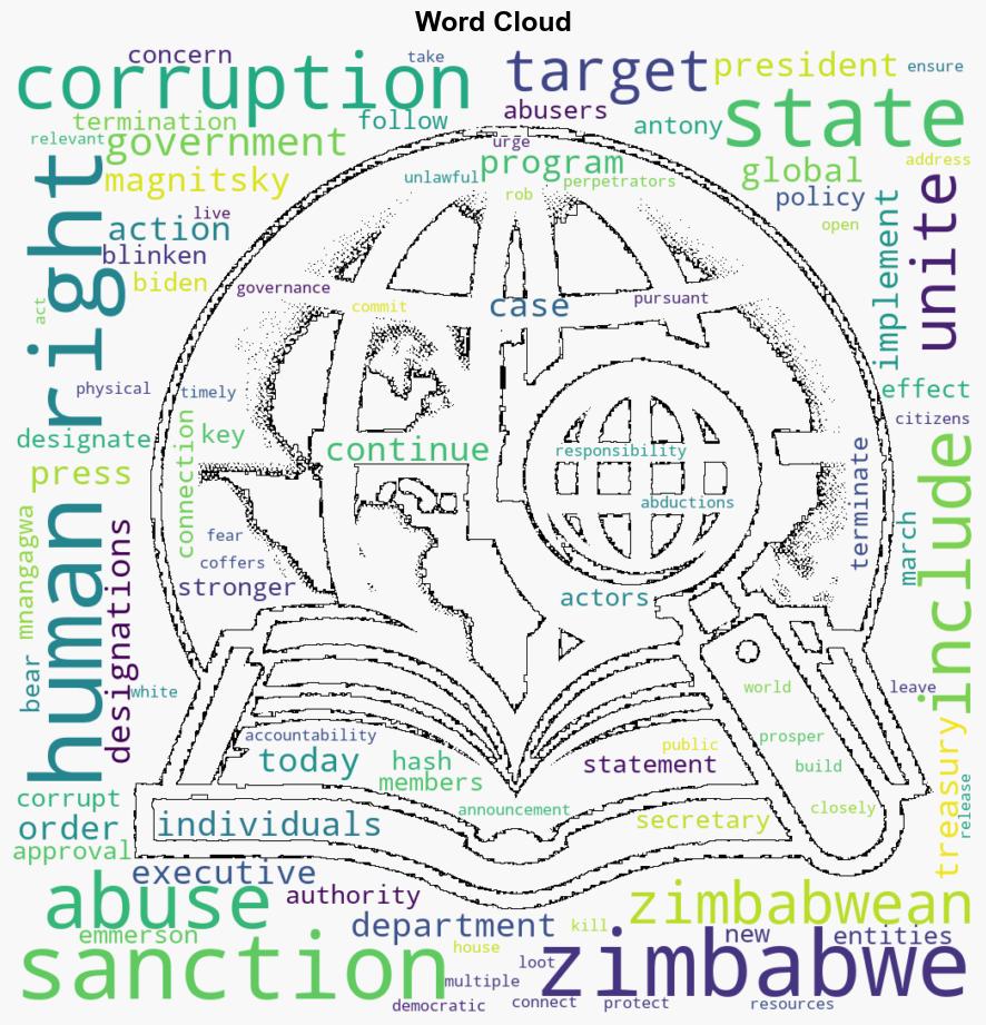 Sanctioning Human Rights Abusers and Corrupt Actors and Termination of Zimbabwe Sanctions Authority - Globalsecurity.org - Image 1