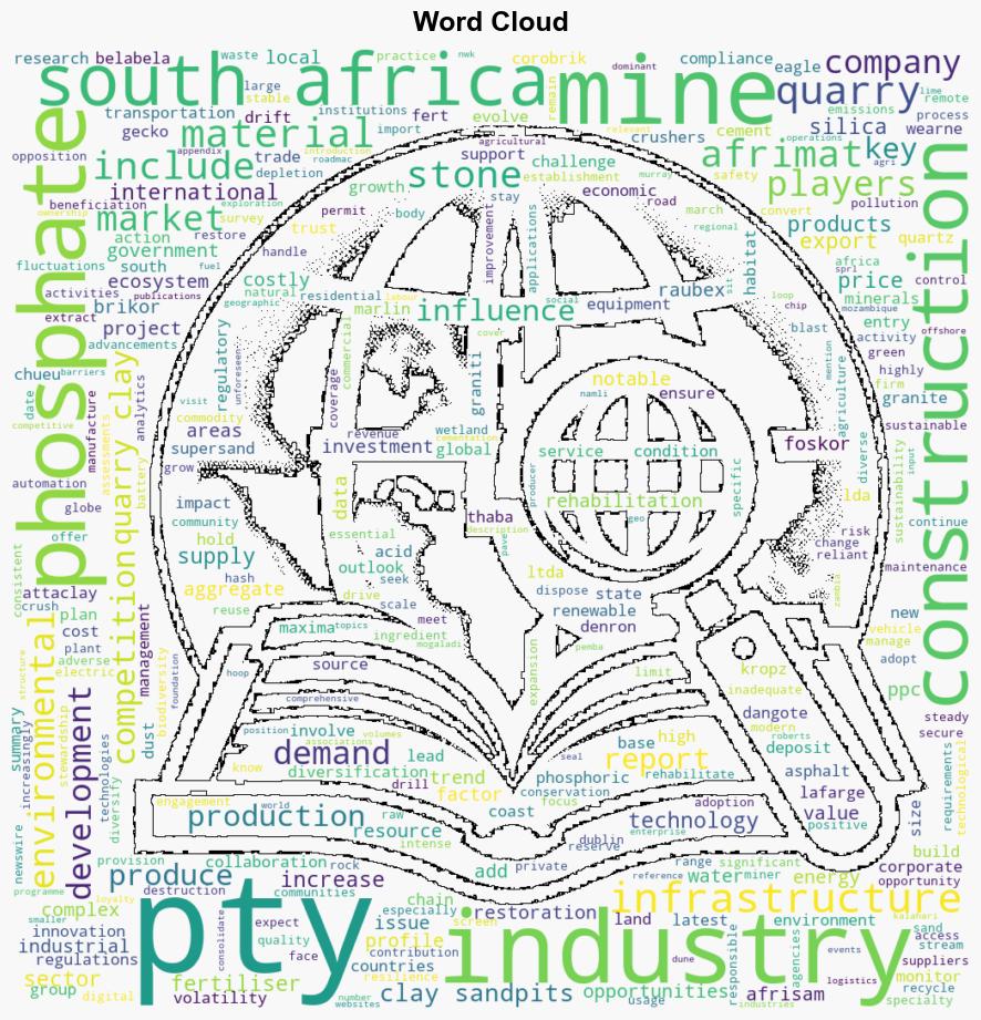 South Africa Stone Quarrying Clay and Sandpits and Mining of Phosphate Industry Report with Profiles of 20 Companies Including Afrimat AfriSam Brikor Raubex PPC Gecko Fert and Kropz - GlobeNewswire - Image 1