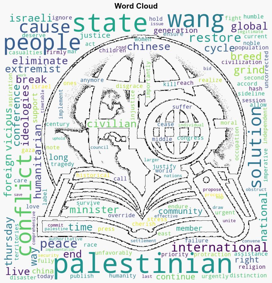 TwoState solution only way to break vicious cycle of Israelconflict eliminate the breeding ground of extremist ideologies Wang Yi - Globalsecurity.org - Image 1