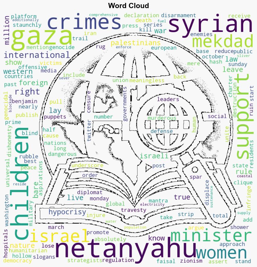 Western support for Netanyahus crimes showed their true nature says Syrian FM - Globalsecurity.org - Image 1