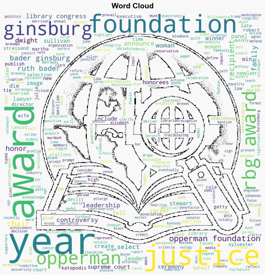 What is the foundation behind the Ruth Bader Ginsburg award controversy - NPR - Image 1