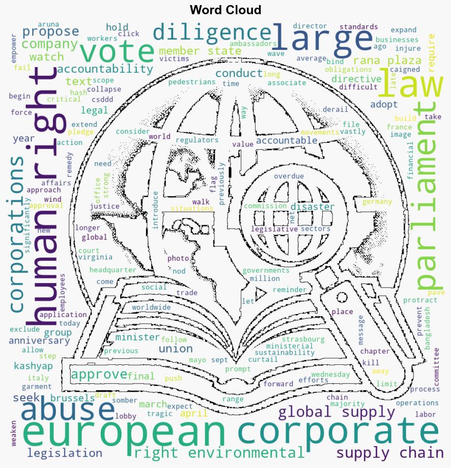 EU Parliament Approves Supply Chain Law - Human Rights Watch - Image 1