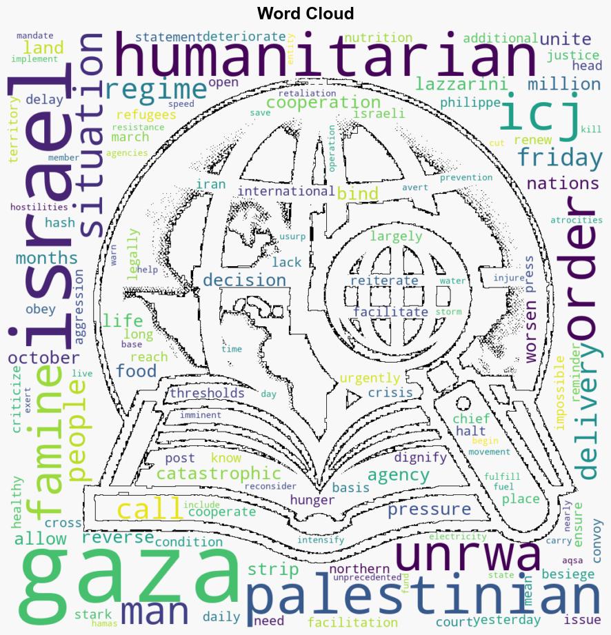 Gaza humanitarian crisis manmade Israel must obey ICJ order UNRWA - Globalsecurity.org - Image 1