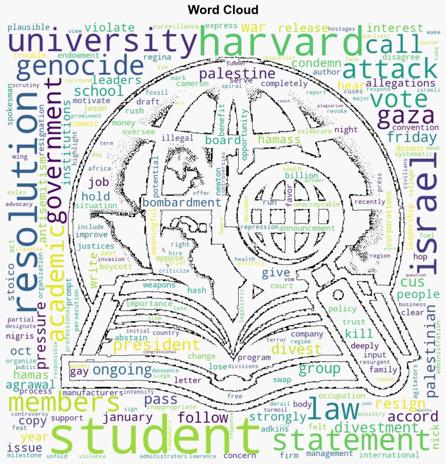 Harvard Law School student government passes resolution calling for university to divest from Israel - The Boston Globe - Image 1