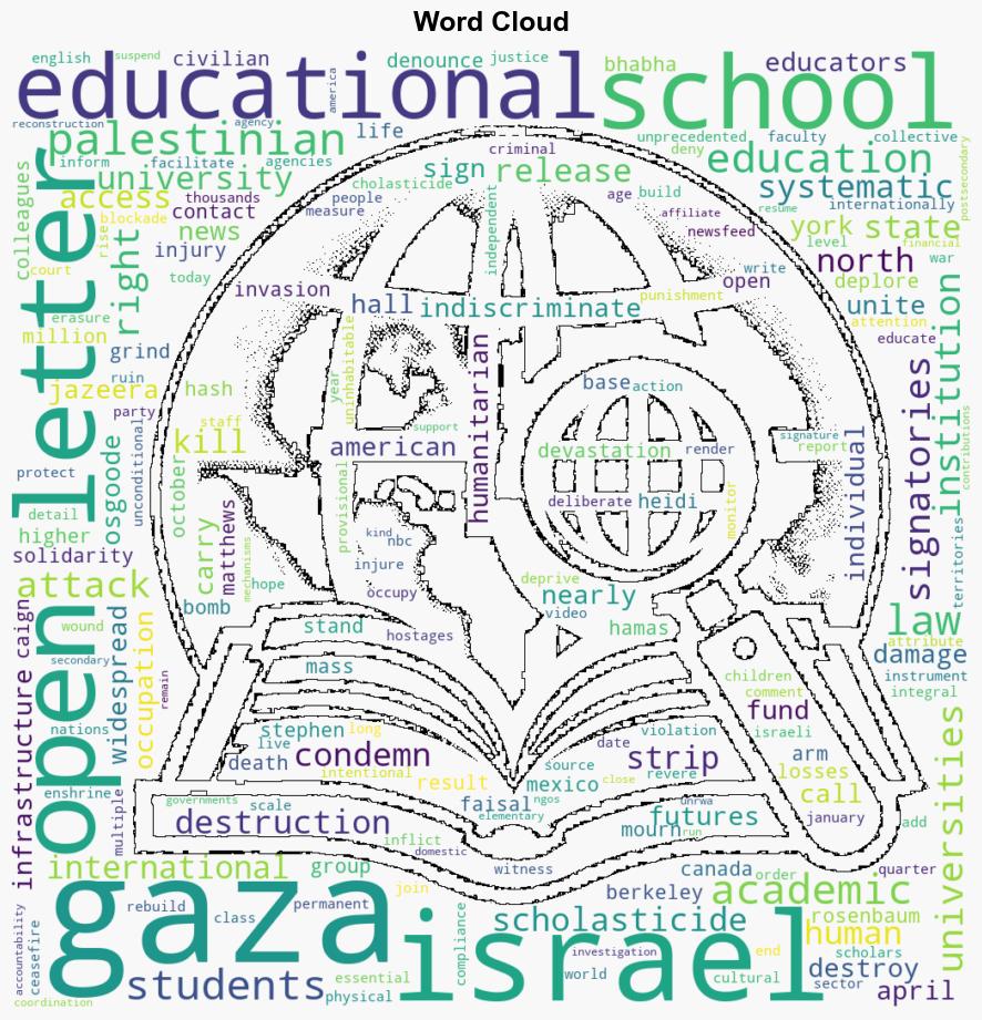 Over 1500 North American Academics Condemn Scholasticide in Gaza - Juancole.com - Image 1