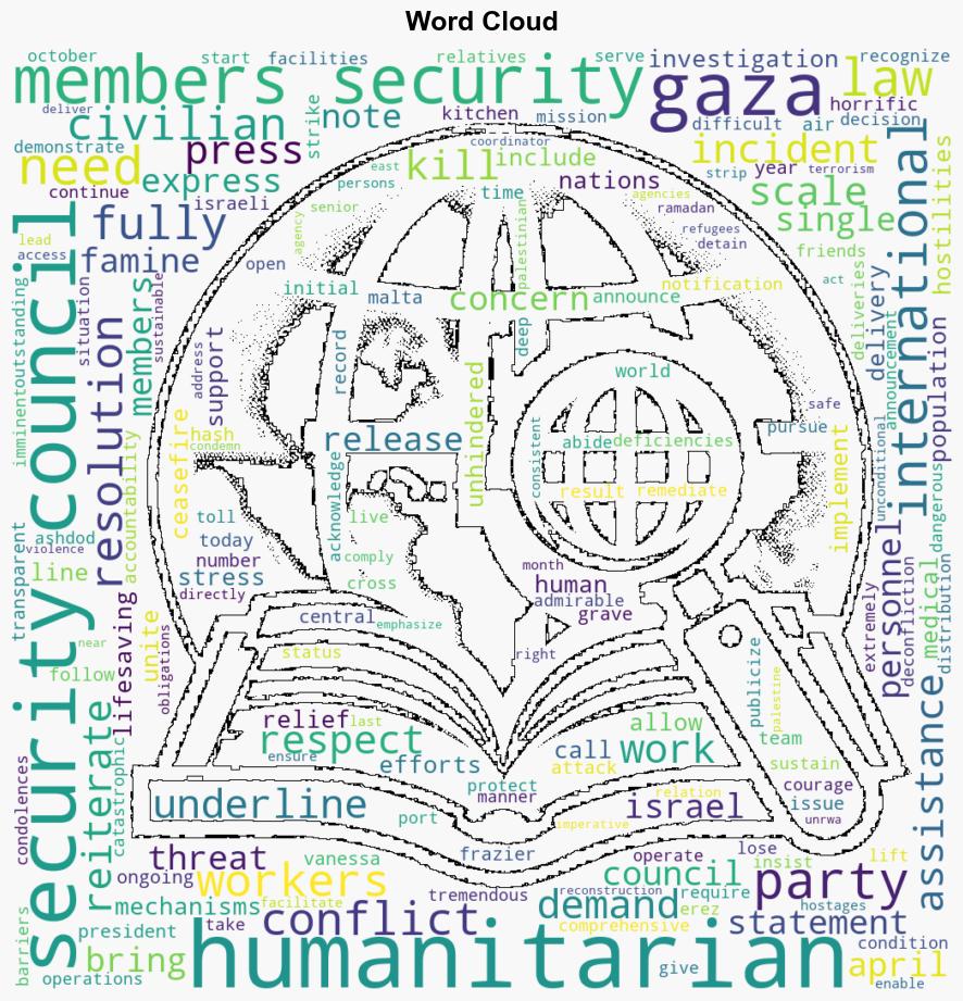 Press Statement on Humanitarian Workers and Threat of Famine in Gaza - Globalsecurity.org - Image 1