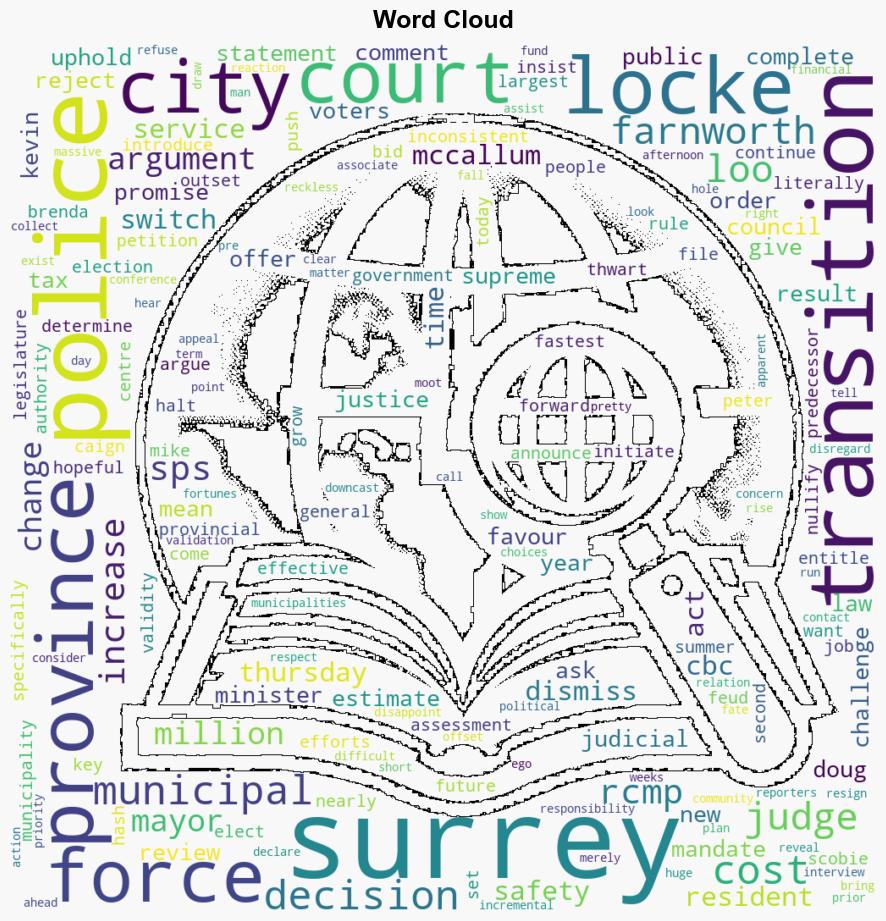 BC judge to decide Surrey mayors court challenge to police transition - CBC News - Image 1