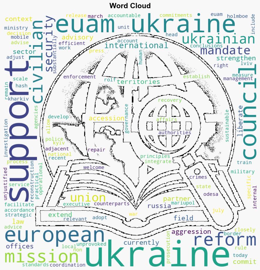 EUAM Ukraine Council extends the mandate of the EU Advisory Mission for Civilian Security Sector Reform until 2027 - Globalsecurity.org - Image 1