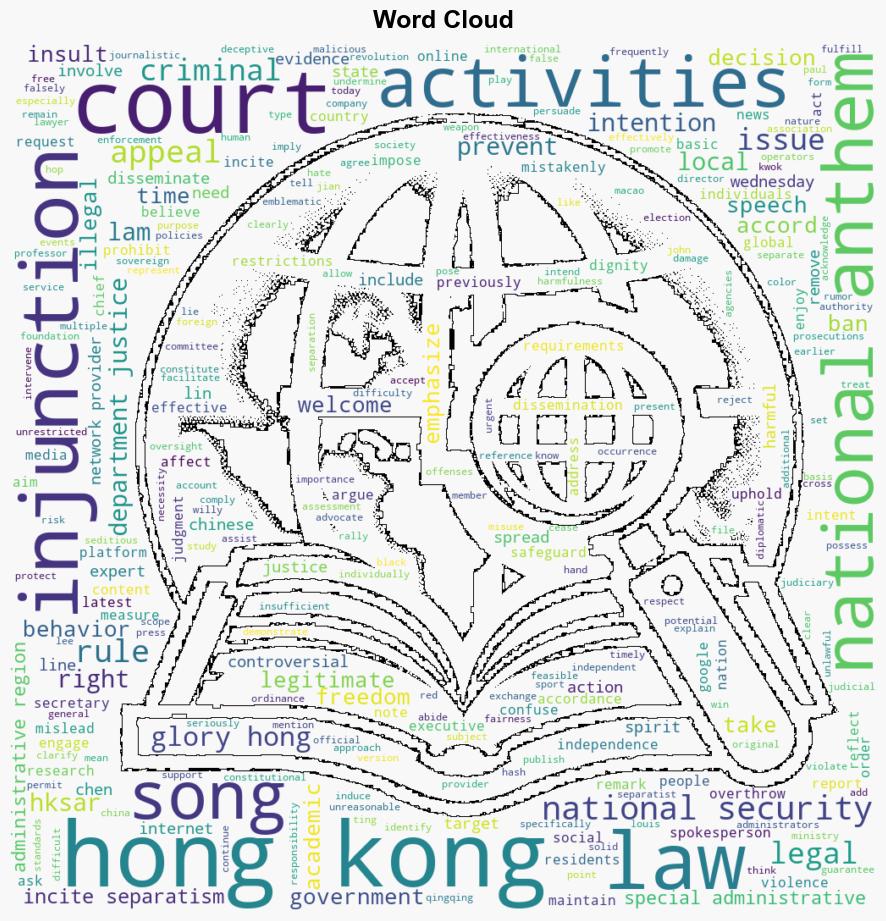 Legal experts welcome HK courts decision of banning controversial Glory to Hong Kong - Globalsecurity.org - Image 1