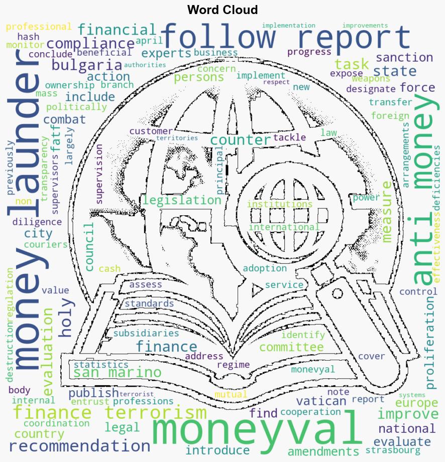 MONEYVAL publishes followup reports on Bulgaria the Holy See and San Marino - Globalsecurity.org - Image 1