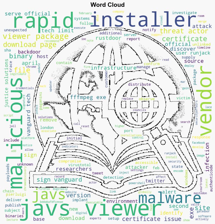 Malwarelaced JAVS Viewer deploys RustDoor implant in supply chain attack - Securityaffairs.com - Image 1