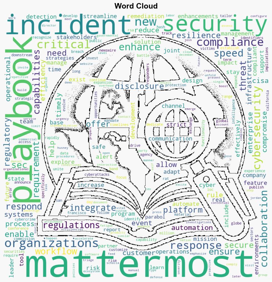 Mattermost Playbooks Elevate RealTime Cybersecurity Automation to Accelerate Compliance with New SEC CISA Regulations - GlobeNewswire - Image 1