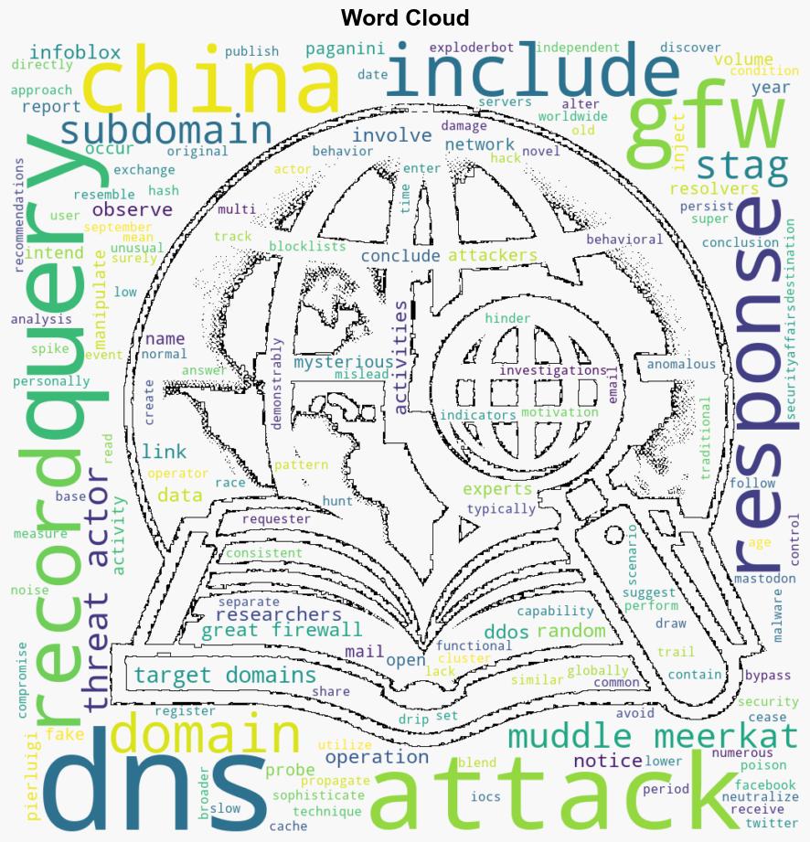 Muddling Meerkat a mysterious DNS Operation involving Chinas Great Firewall - Securityaffairs.com - Image 1