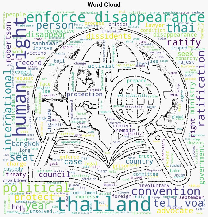 Thailand moves toward ratifying UN convention against enforced disappearances - VOA News - Image 1