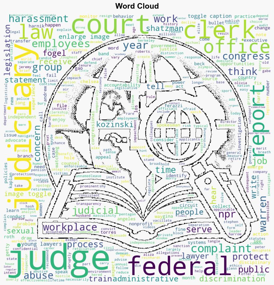 Victims of harassment by federal judges often find the judiciary is above the law - NPR - Image 1