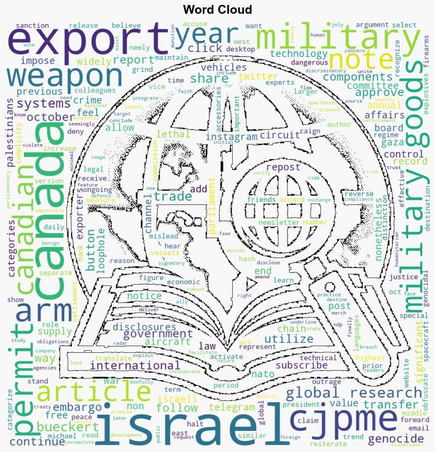 CJPME Condemns Canadas Recordbreaking 2023 Military Exports to Israel - Globalresearch.ca - Image 1