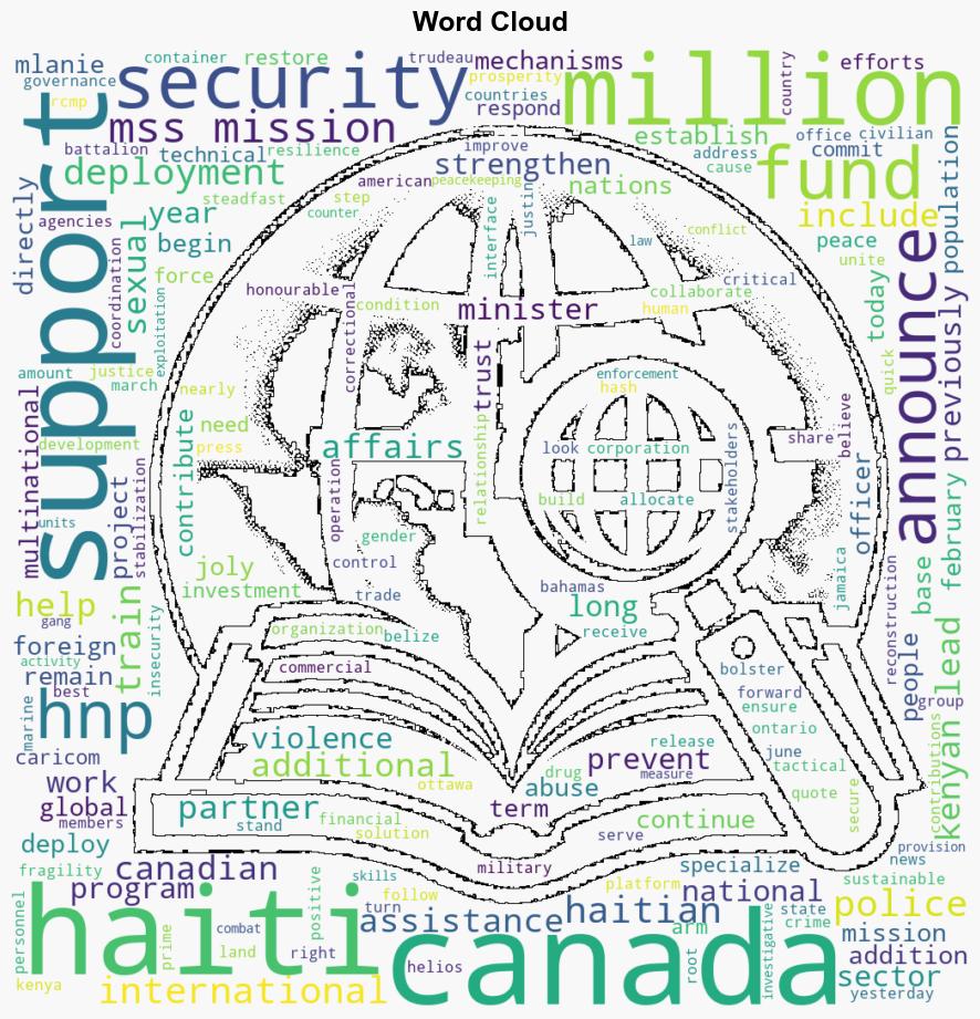 Canada announces an additional 57 million in funding to support the deployment of the Multinational Security Support Mission in Haiti - Globalsecurity.org - Image 1