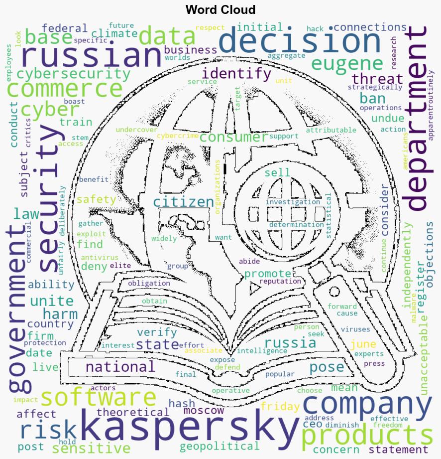 Cybersecurity firm Kaspersky denies its a hazard after the US Commerce Dept bans its software - The Boston Globe - Image 1