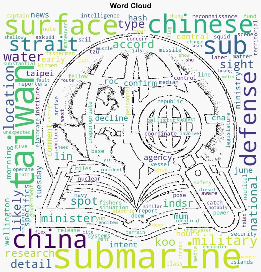 Defense minister mum on specifics regarding Chinese sub sighting - Globalsecurity.org - Image 1