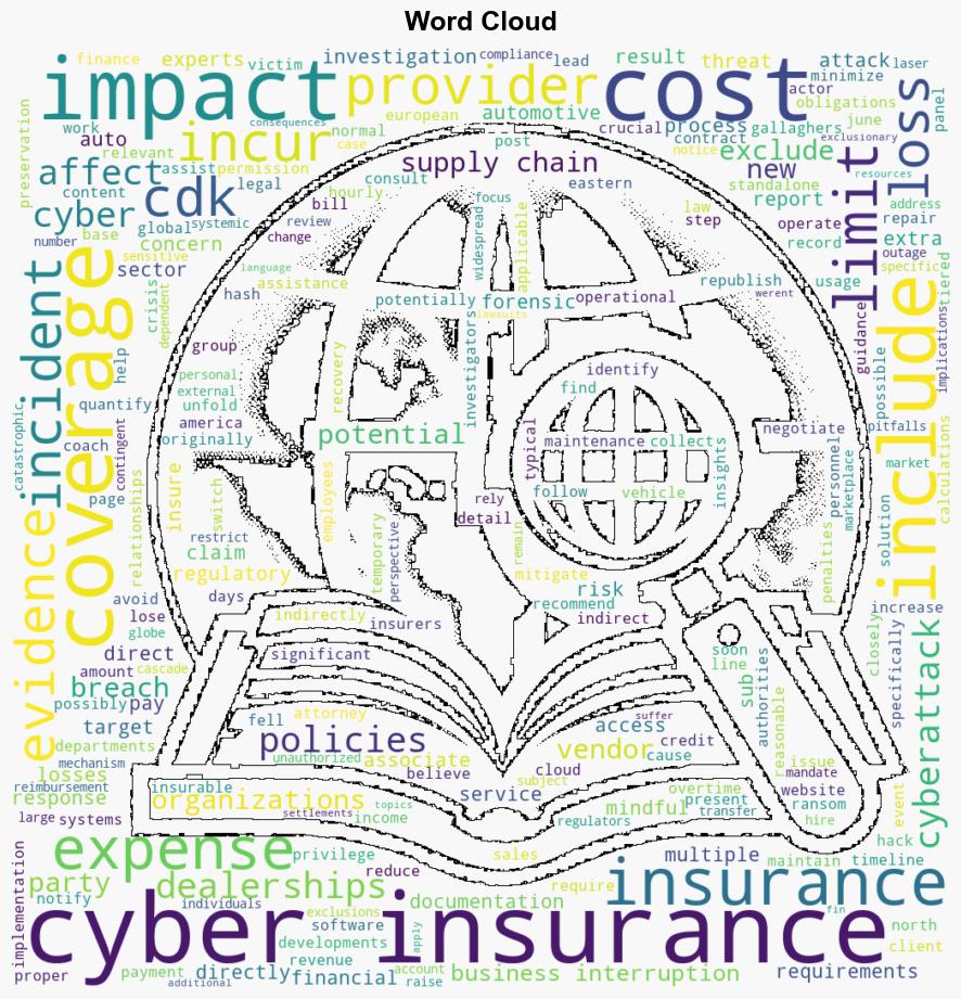 Guidance and Insurance Implications for the CDK Global Cyberattack - Insurance Journal - Image 1