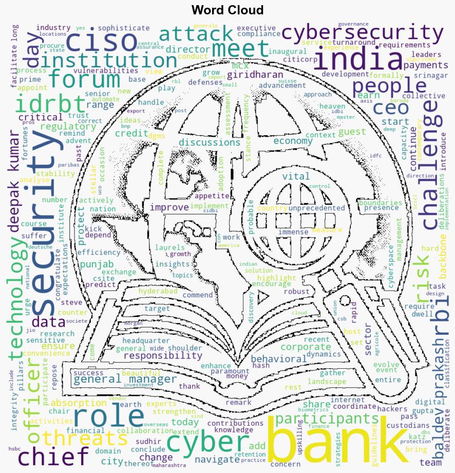 IDRBT kick starts 45th CISO Forum meet at JK Bank Corporate Headquarters Role of CISOs critical in protecting the public trust in banks and financial Institutions Baldev Prakash - Marketscreener.com - Image 1